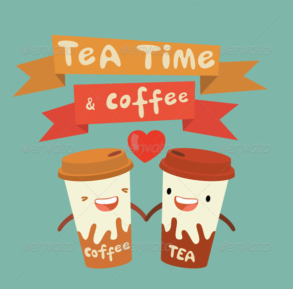 GraphicRiver Tea and Coffee Love Story 8180223 GraphicRiver Tea and Coffee Love Story 8180223