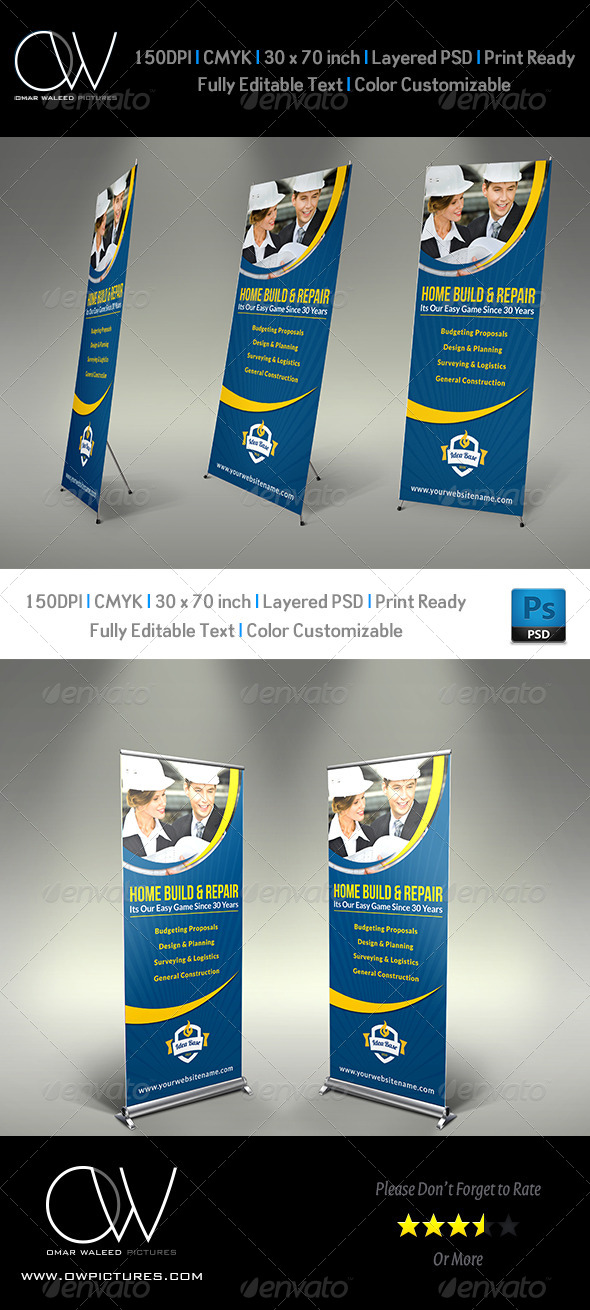 GraphicRiver Construction Business Signage Rollup Template Vol3 8180811 GraphicRiver Construction Business Signage Rollup Template Vol3 8180811