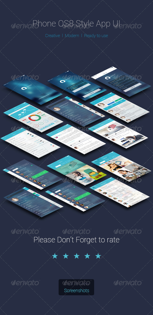 Phone OS8 Style App UI (User Interfaces)