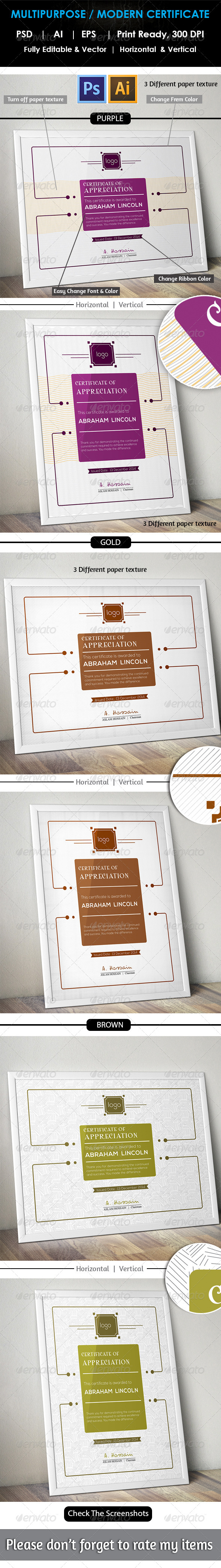 GraphicRiver Modern Multipurpose Certificate GD011 8181799 GraphicRiver Modern Multipurpose Certificate GD011 8181799