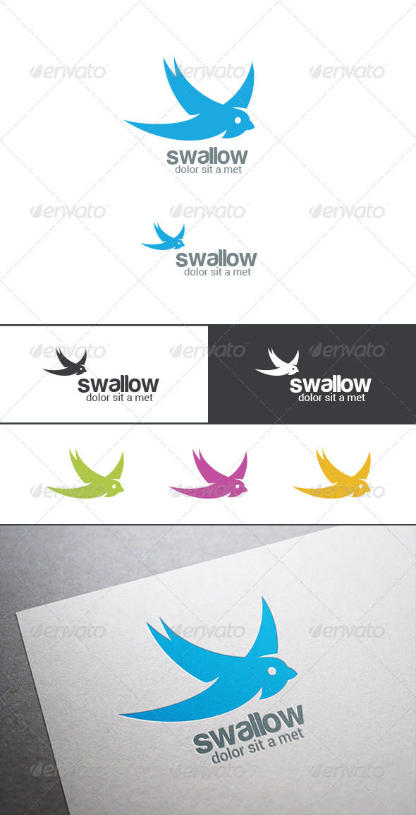GraphicRiver Logo Swallow Bird Silhouette Abstract 8181946 GraphicRiver Logo Swallow Bird Silhouette Abstract 8181946
