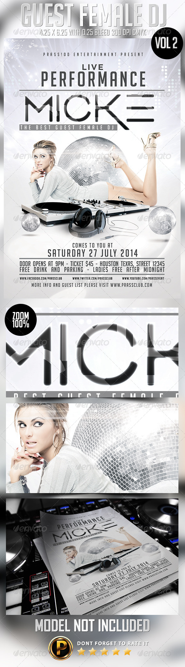 Guest Female DJ Flyer Template Vol 2 Guest Female DJ Flyer Template Vol 2