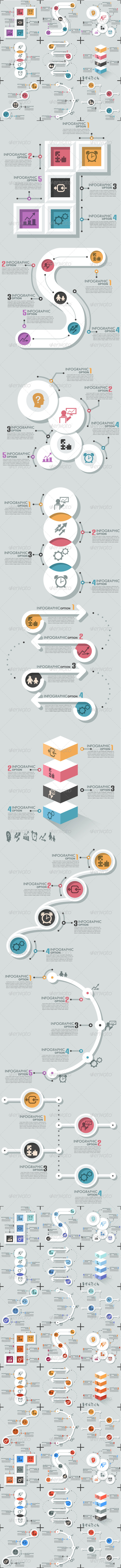 GraphicRiver Set Of 9 Flat Infographic Options Templates 8182281 GraphicRiver Set Of 9 Flat Infographic Options Templates 8182281