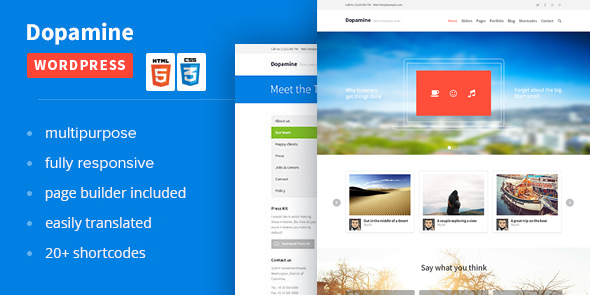 Dopamine - Responsive Multipurpose Corporate Theme