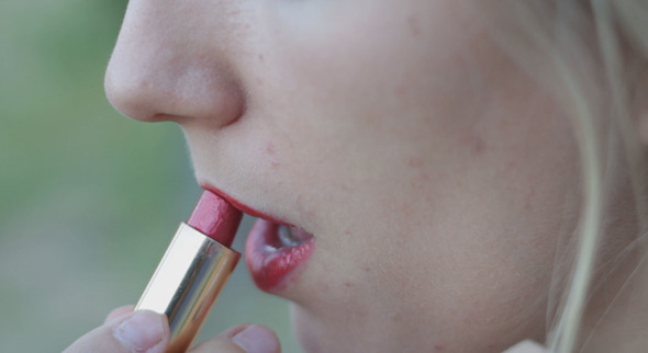 Girl Paints Lips Girl Paints Lips