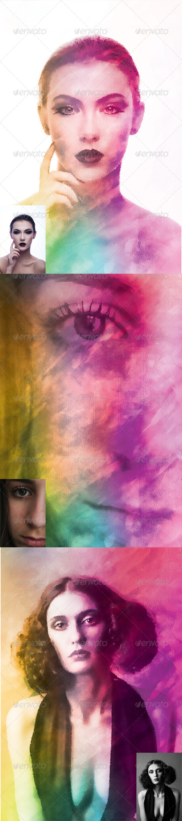GraphicRiver Colorful Watercolor Portrait Action 8182741 GraphicRiver Colorful Watercolor Portrait Action 8182741