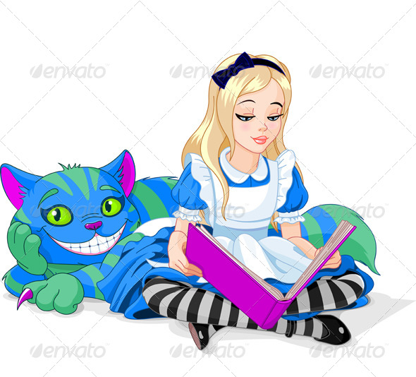 GraphicRiver Alice and Cheshire Cat 8183239 GraphicRiver Alice and Cheshire Cat 8183239