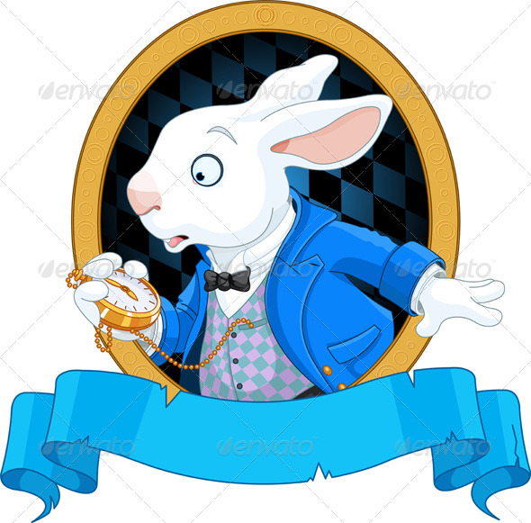 GraphicRiver White Rabbit with Watch Design 8183241 GraphicRiver White Rabbit with Watch Design 8183241