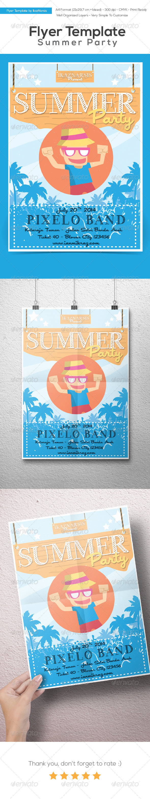 GraphicRiver Summer Party Flyer Template 8183351 GraphicRiver Summer Party Flyer Template 8183351