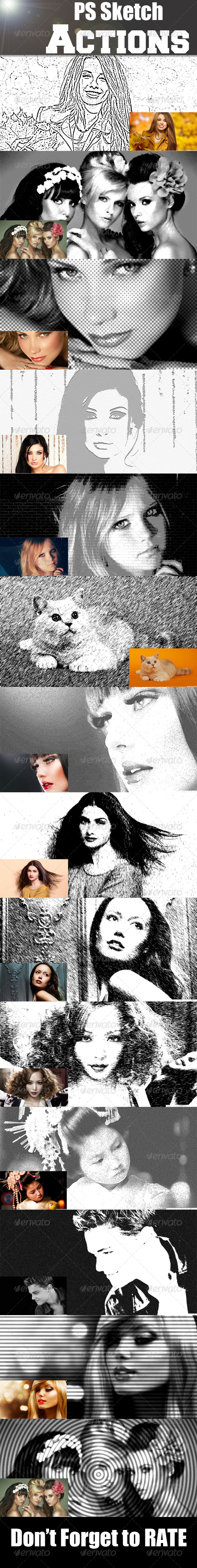GraphicRiver 15 PS Sketch Actions 8183380 GraphicRiver 15 PS Sketch Actions 8183380