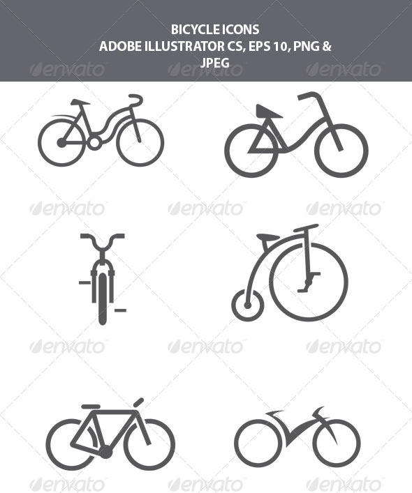 GraphicRiver Bicycle Icons 8183603 GraphicRiver Bicycle Icons 8183603