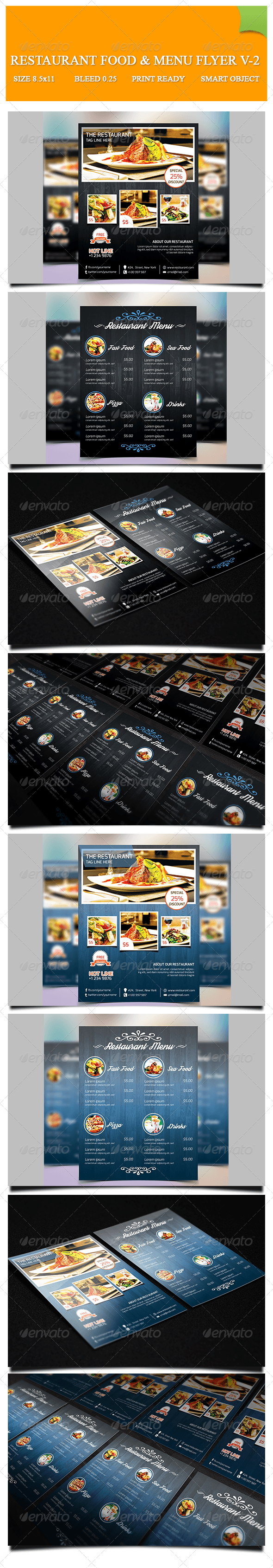 GraphicRiver Restaurant Food & Menu Flyer V-2 8183960 GraphicRiver Restaurant Food & Menu Flyer V-2 8183960