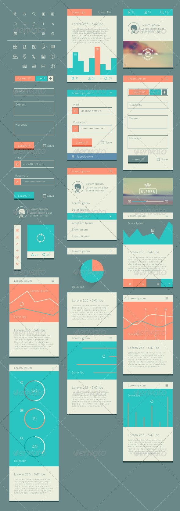 GraphicRiver Flat UI Kit for Web and Mobile 8184160 GraphicRiver Flat UI Kit for Web and Mobile 8184160