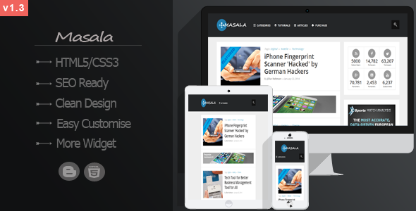 ThemeForest Masala Responsive Multipurpose Blogger Template 7142715 ThemeForest Masala Responsive Multipurpose Blogger Template 7142715