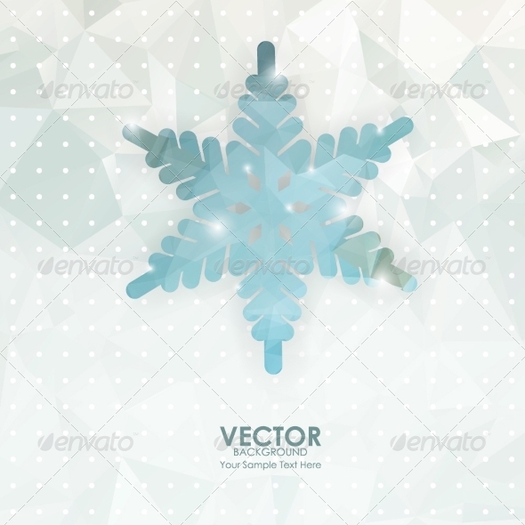 GraphicRiver Snowflake on Geometric Background 8184484 GraphicRiver Snowflake on Geometric Background 8184484