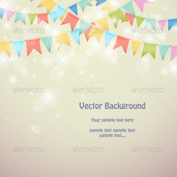 GraphicRiver Holiday Background with Colored Bunting 8184737 GraphicRiver Holiday Background with Colored Bunting 8184737