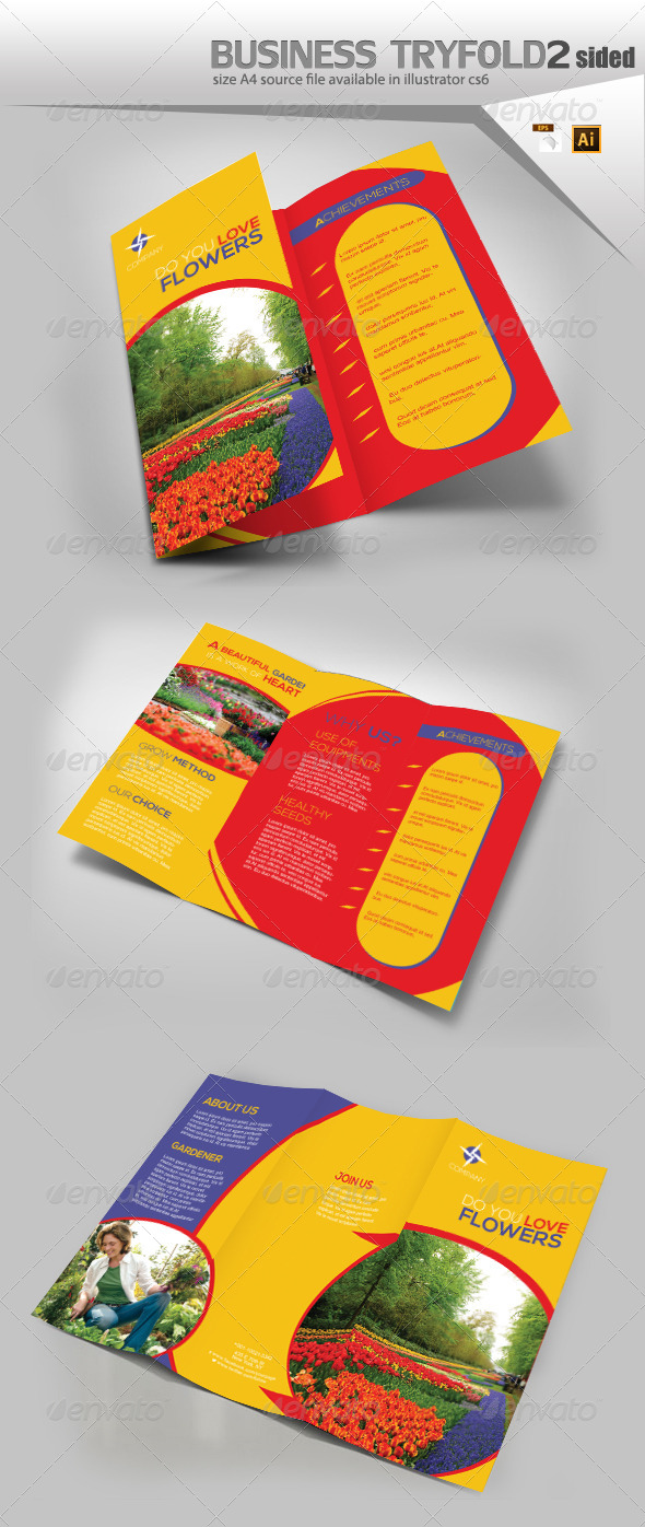 Flower Trifold Business Brochure Flower Trifold Business Brochure
