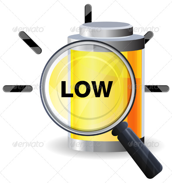 GraphicRiver Low Battery Illustration 8184918 GraphicRiver Low Battery Illustration 8184918