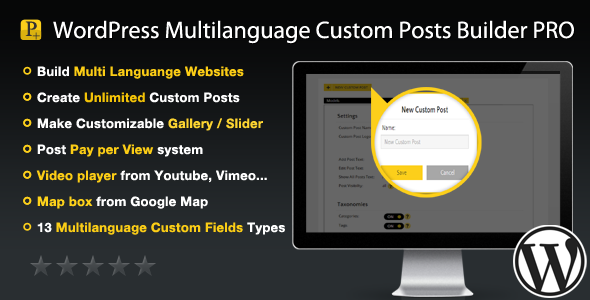 WordPress Multilanguage Custom Posts Builder PRO WordPress Multilanguage Custom Posts Builder PRO