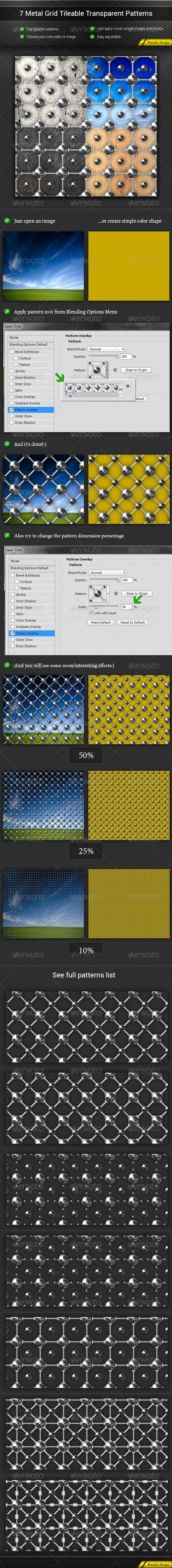 GraphicRiver 7 Metal Grid Tileable Transparent Patterns 8185755 GraphicRiver 7 Metal Grid Tileable Transparent Patterns 8185755