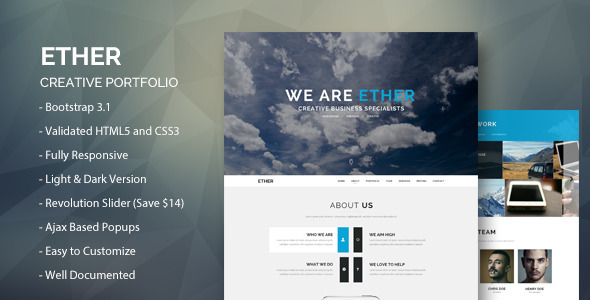 Ether - Creative Buisness Portfolio Template