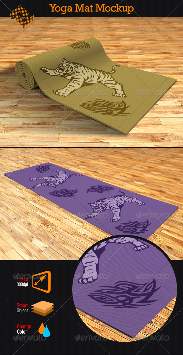 GraphicRiver Yoga Mat Mockup 8187090 GraphicRiver Yoga Mat Mockup 8187090