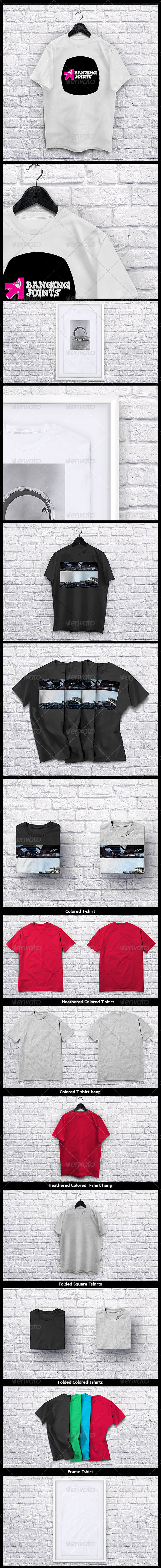 GraphicRiver T shirt Collection Mockup 8187219 GraphicRiver T shirt Collection Mockup 8187219