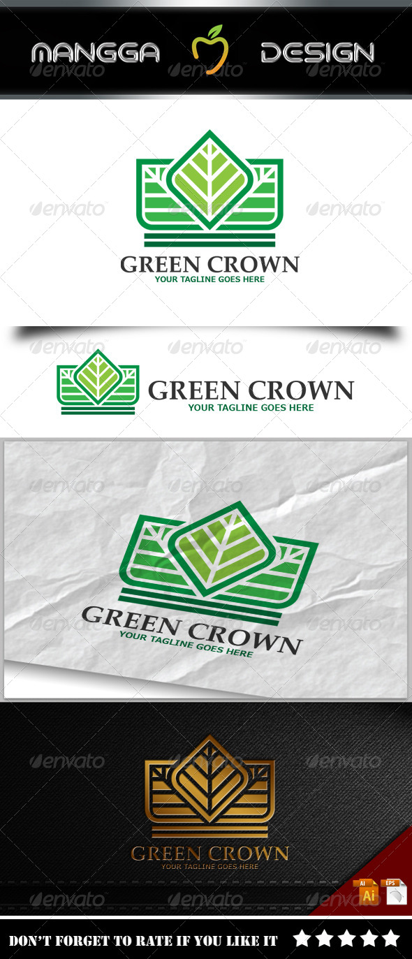 GraphicRiver Green Crown Logo 8187568 GraphicRiver Green Crown Logo 8187568