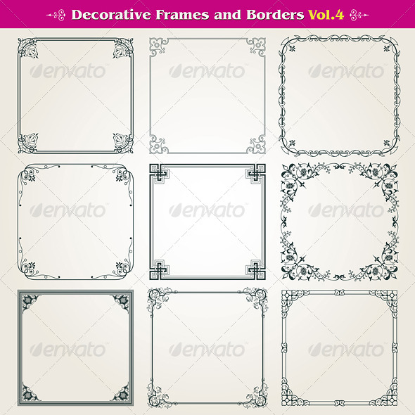 GraphicRiver Decorative Frames And Borders Set 8187572 GraphicRiver Decorative Frames And Borders Set 8187572