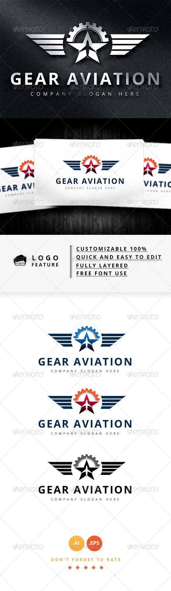 GraphicRiver Gear Aviation Logo 8187714 GraphicRiver Gear Aviation Logo 8187714