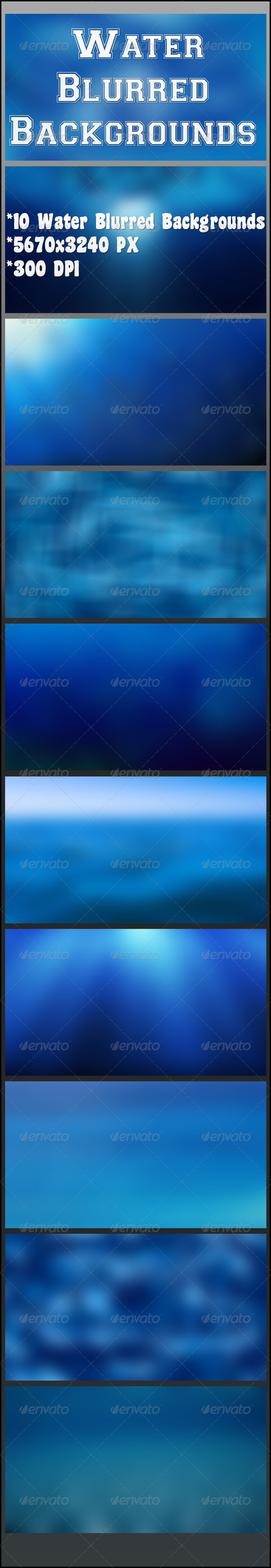 GraphicRiver Water Blurred Backgrounds 8187838 GraphicRiver Water Blurred Backgrounds 8187838