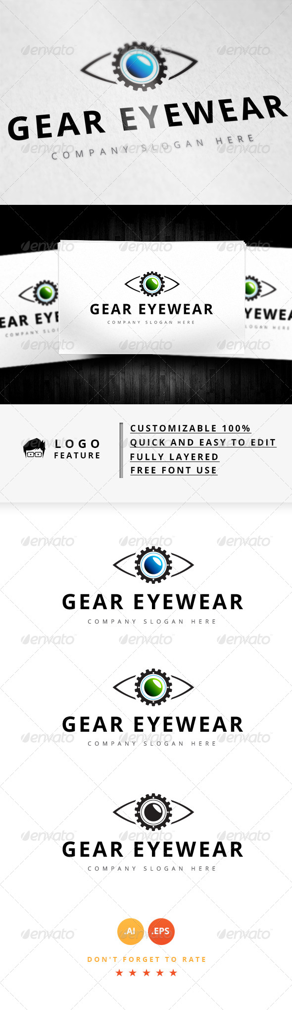 Gear Eyewear Logo - Logo Templates 