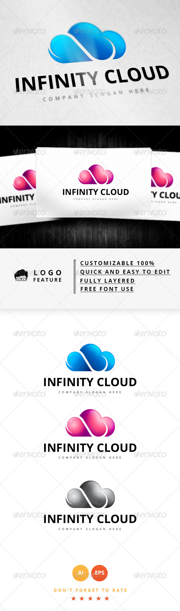 GraphicRiver Infinity Cloud Logo 8187965 GraphicRiver Infinity Cloud Logo 8187965