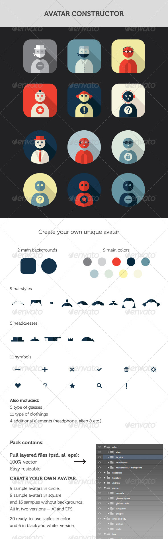 GraphicRiver Avatar Constructor 8178194 GraphicRiver Avatar Constructor 8178194