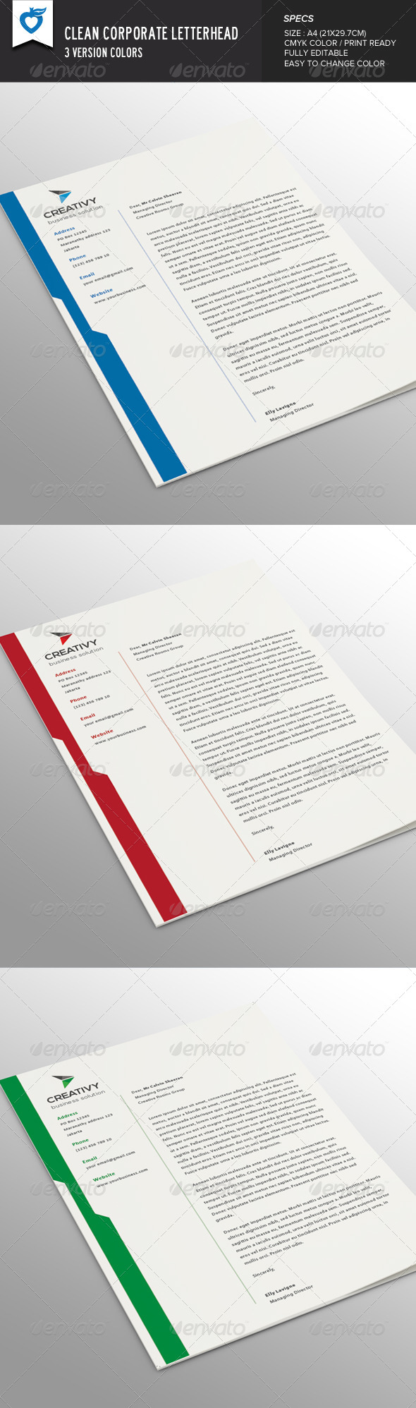 GraphicRiver Clean Corporate Letterhead 8190585 GraphicRiver Clean Corporate Letterhead 8190585