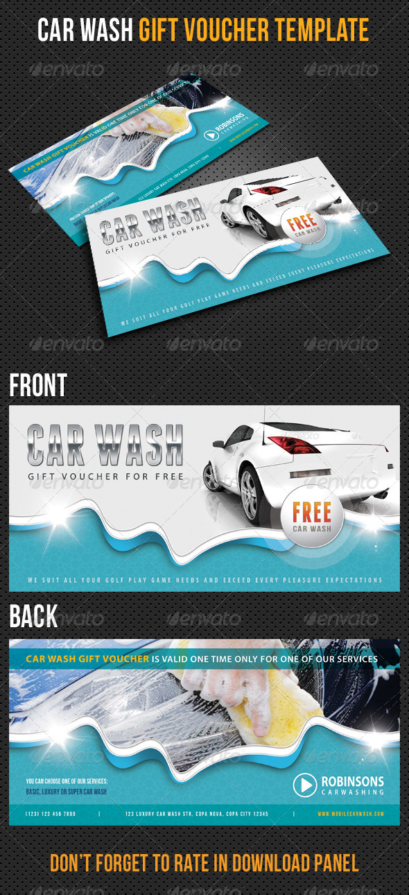 Car Wash Gift Voucher V12 Car Wash Gift Voucher V12