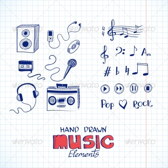 GraphicRiver Sketch of Music Elements 8192241 GraphicRiver Sketch of Music Elements 8192241