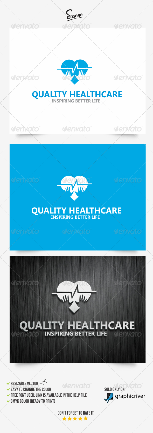GraphicRiver Quality Healthcare logo 8180753 GraphicRiver Quality Healthcare logo 8180753