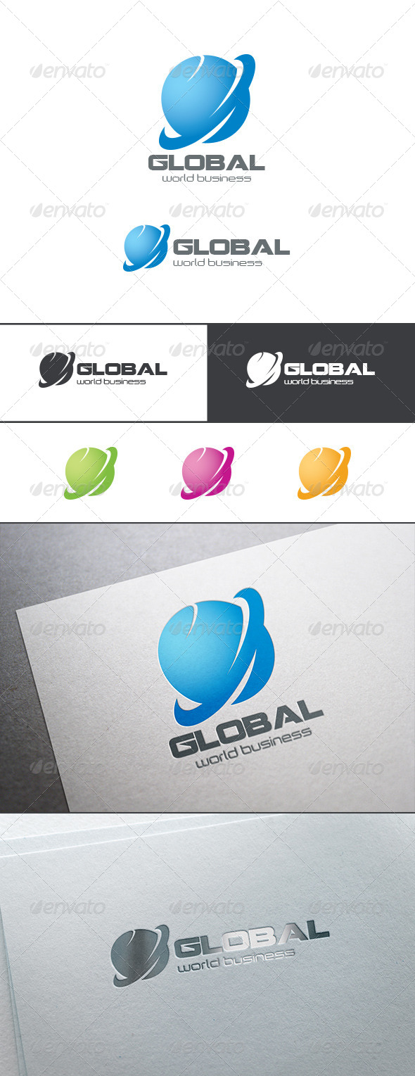 Global Business Logo Abstract Global Business Logo Abstract