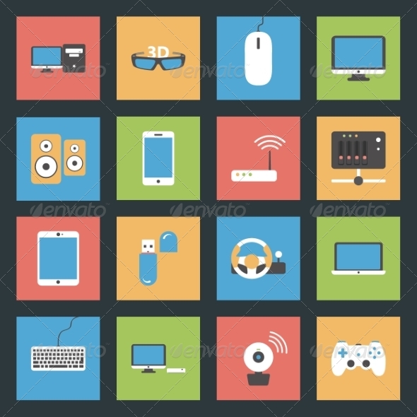 GraphicRiver Computers and Devices Flat Icons 8194042 GraphicRiver Computers and Devices Flat Icons 8194042