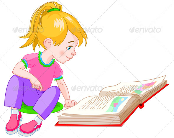 GraphicRiver Book Girl 8196855 GraphicRiver Book Girl 8196855