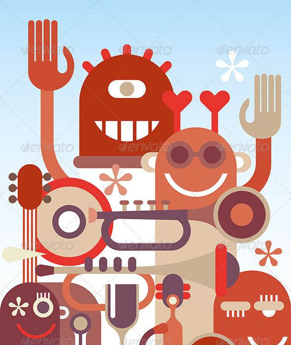 GraphicRiver Monster Music Band 8198000 GraphicRiver Monster Music Band 8198000