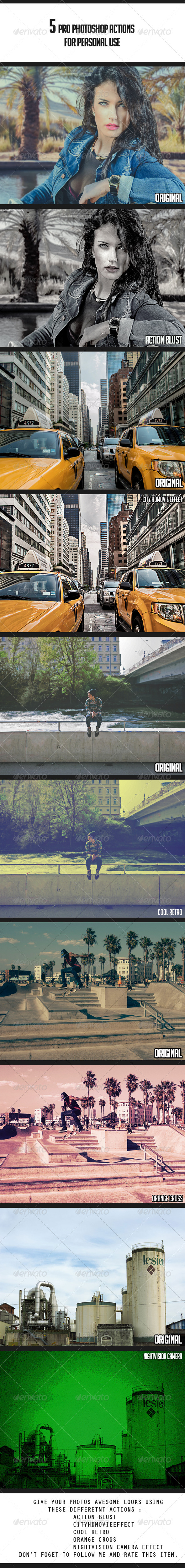 GraphicRiver 5 Pro Photoshop Actions 8198932 GraphicRiver 5 Pro Photoshop Actions 8198932