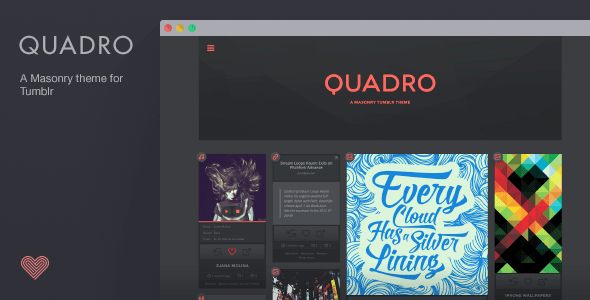 ThemeForest Quadro A Masonry Theme for Tumblr 7384799 ThemeForest Quadro A Masonry Theme for Tumblr 7384799