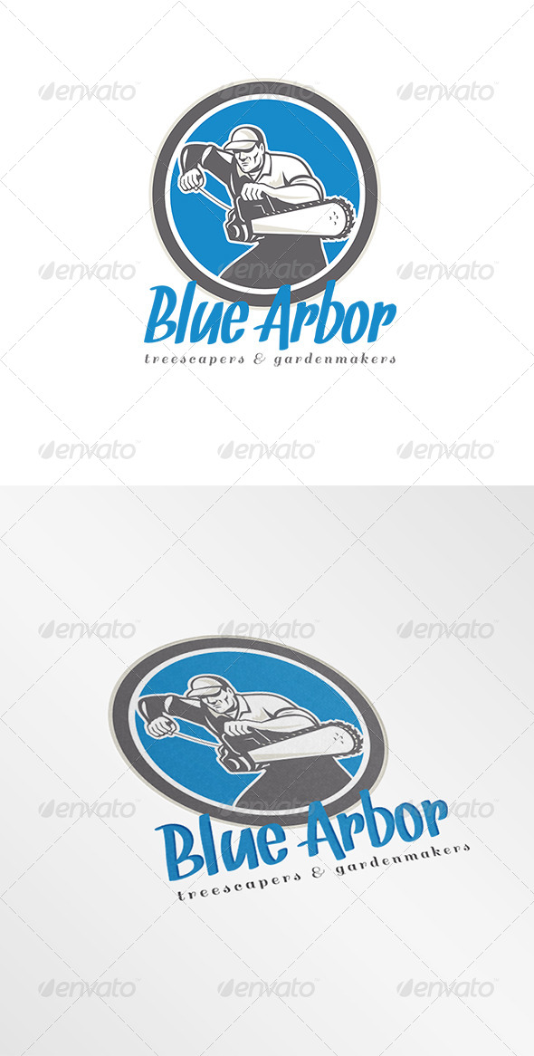 GraphicRiver Blue Arbor Treescapers Logo 8201984 GraphicRiver Blue Arbor Treescapers Logo 8201984