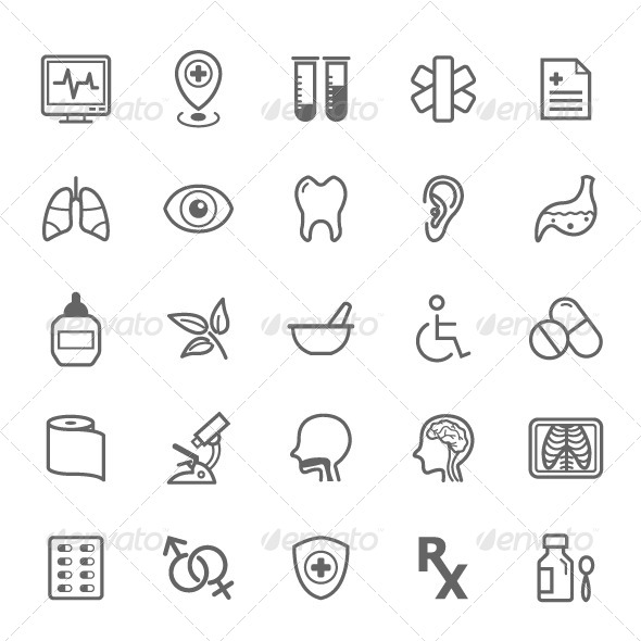 GraphicRiver 25 Outline Stroke Medical & Health Care Icons 8202817 GraphicRiver 25 Outline Stroke Medical & Health Care Icons 8202817