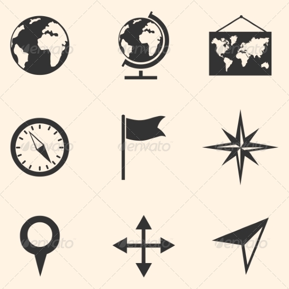 Set of Geography Icons Set of Geography Icons