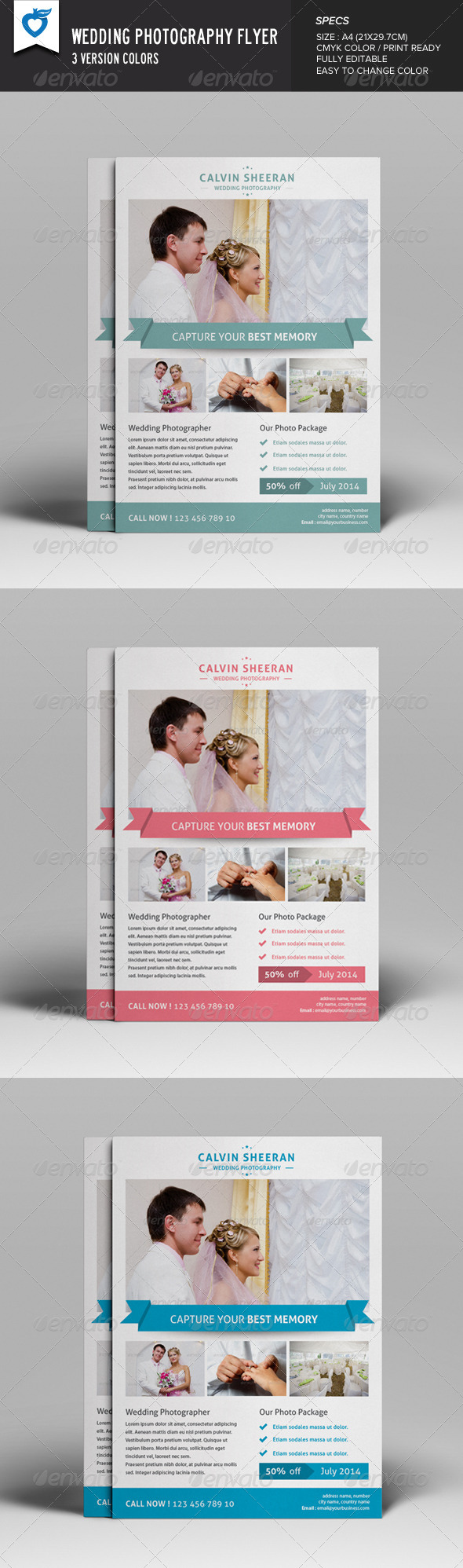 GraphicRiver Wedding Photography Flyer 8203713 GraphicRiver Wedding Photography Flyer 8203713