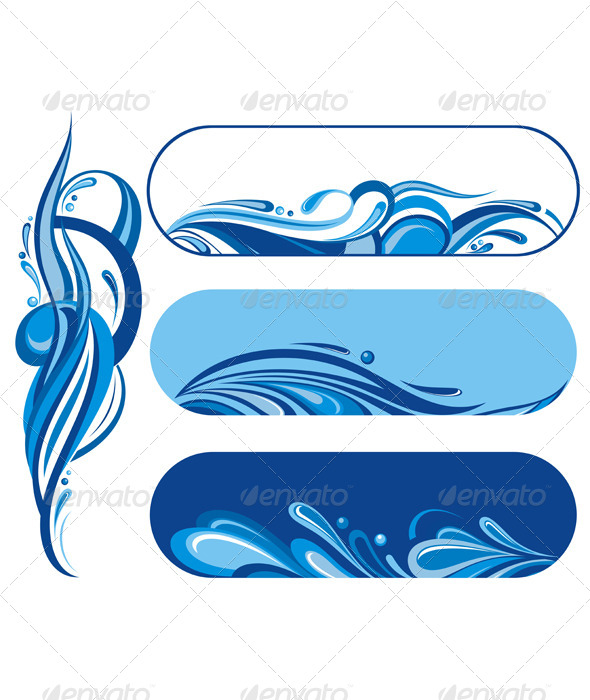 GraphicRiver Water Banners 8204268 GraphicRiver Water Banners 8204268