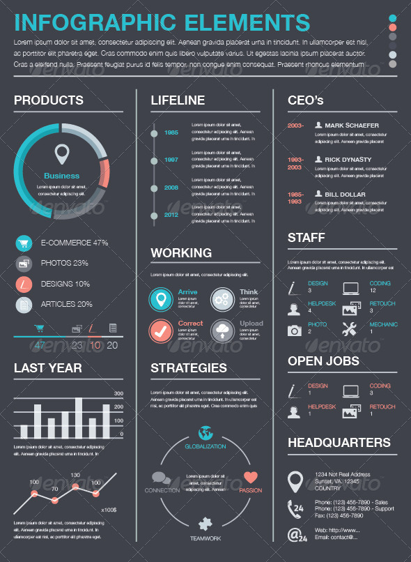 GraphicRiver Minimal Business Infographics Vector Elements Set 8204352 GraphicRiver Minimal Business Infographics Vector Elements Set 8204352